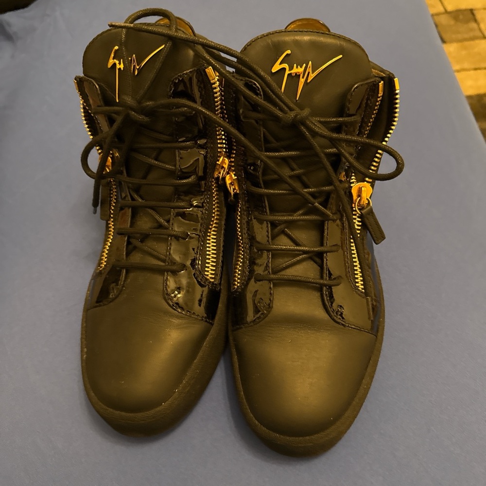 Giuseppe Zanotti Black High-Top Men's Shoes